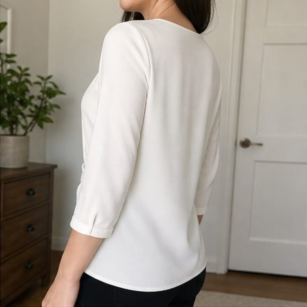 Ivory Tunic Blouse - Picture 3 of 6